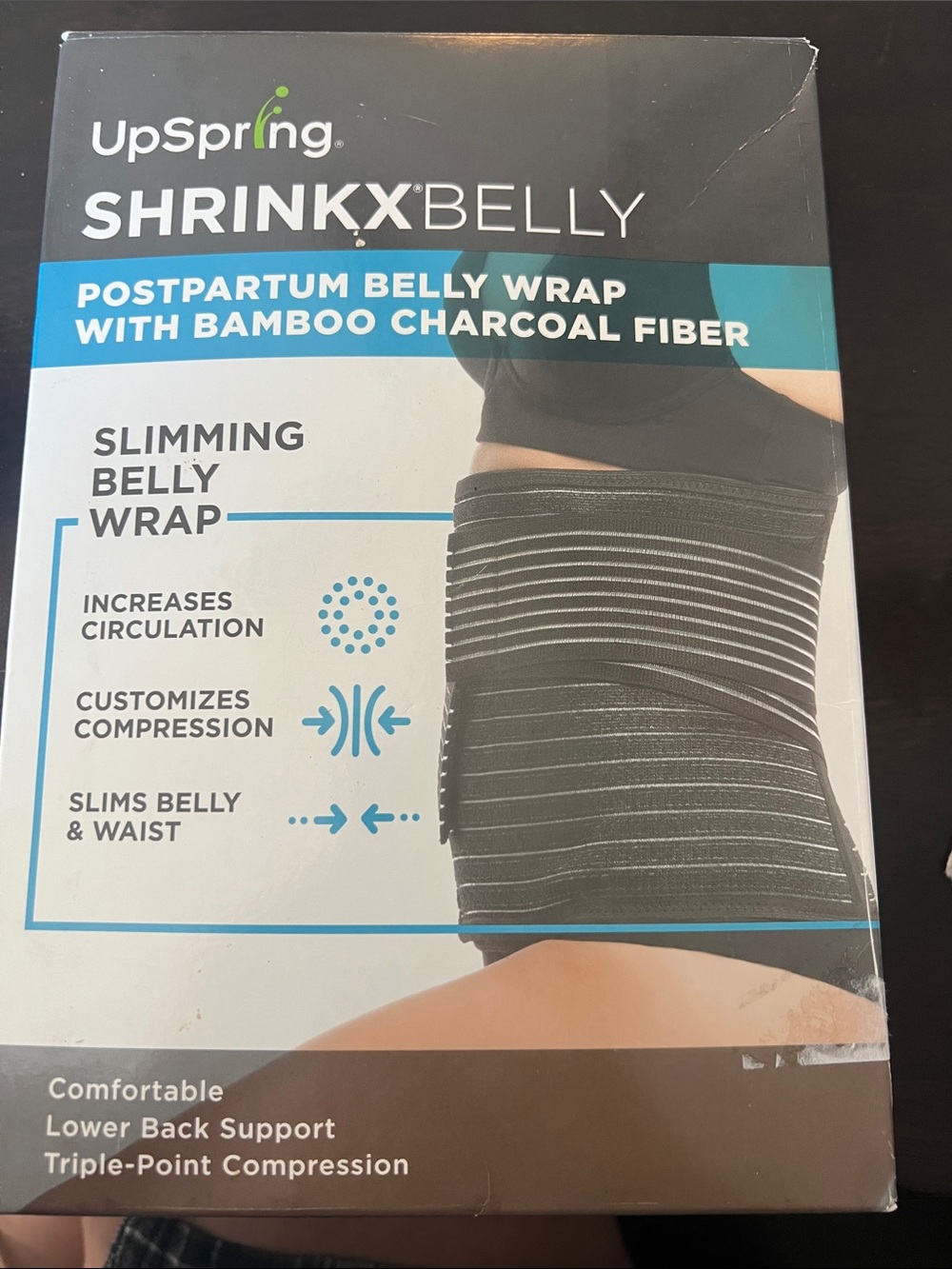 Shrinkx Belly Postpartum Slimming Belly Wrap - Black